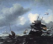 Ludolf Backhuysen Seascape with Ships oil painting artist